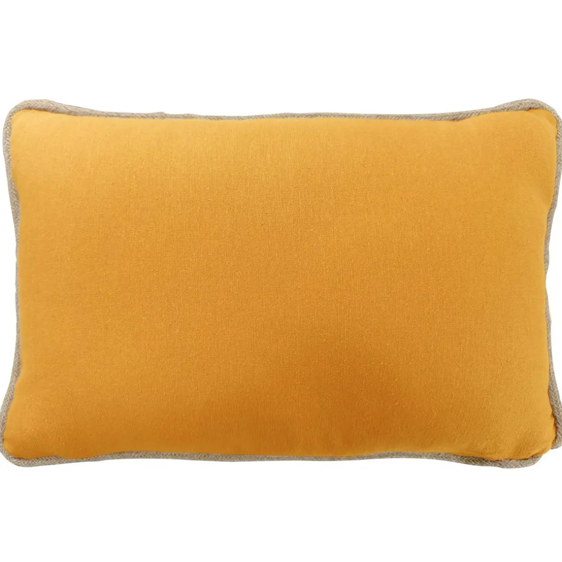 Coussin coton recyclé CORDIA jaune curry