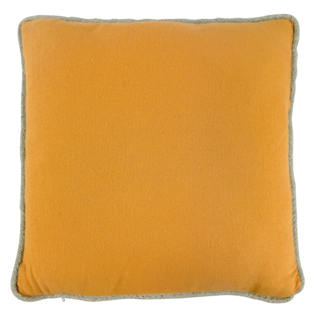 Coussin coton recyclé CORDIA jaune curry