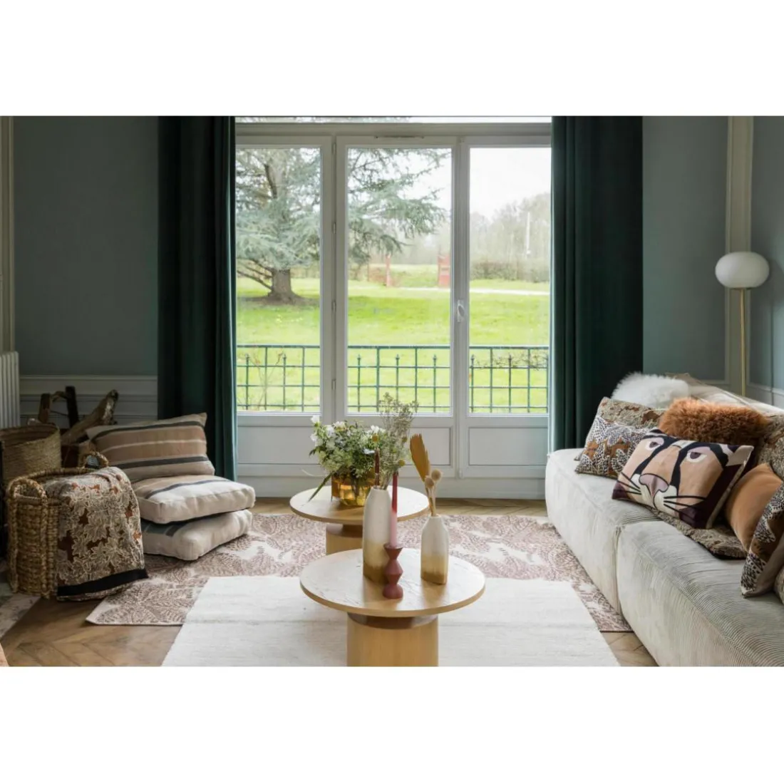Coussin de sol Gatsby Sienne 55 x 55 x 10 cm