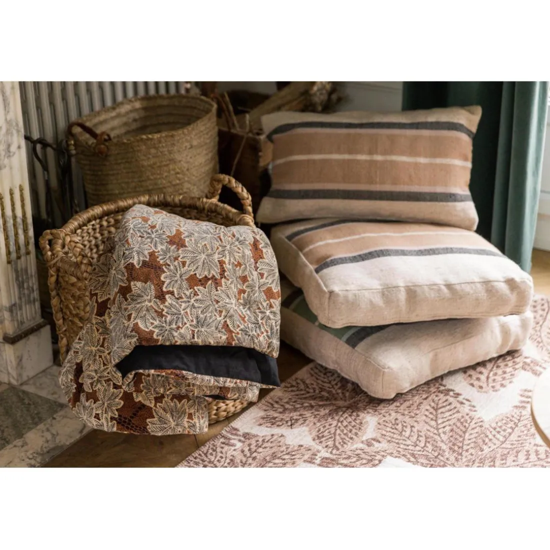 Coussin de sol Gatsby Sienne 55 x 55 x 10 cm