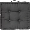 Coussin de sol gris foncé 40x40
