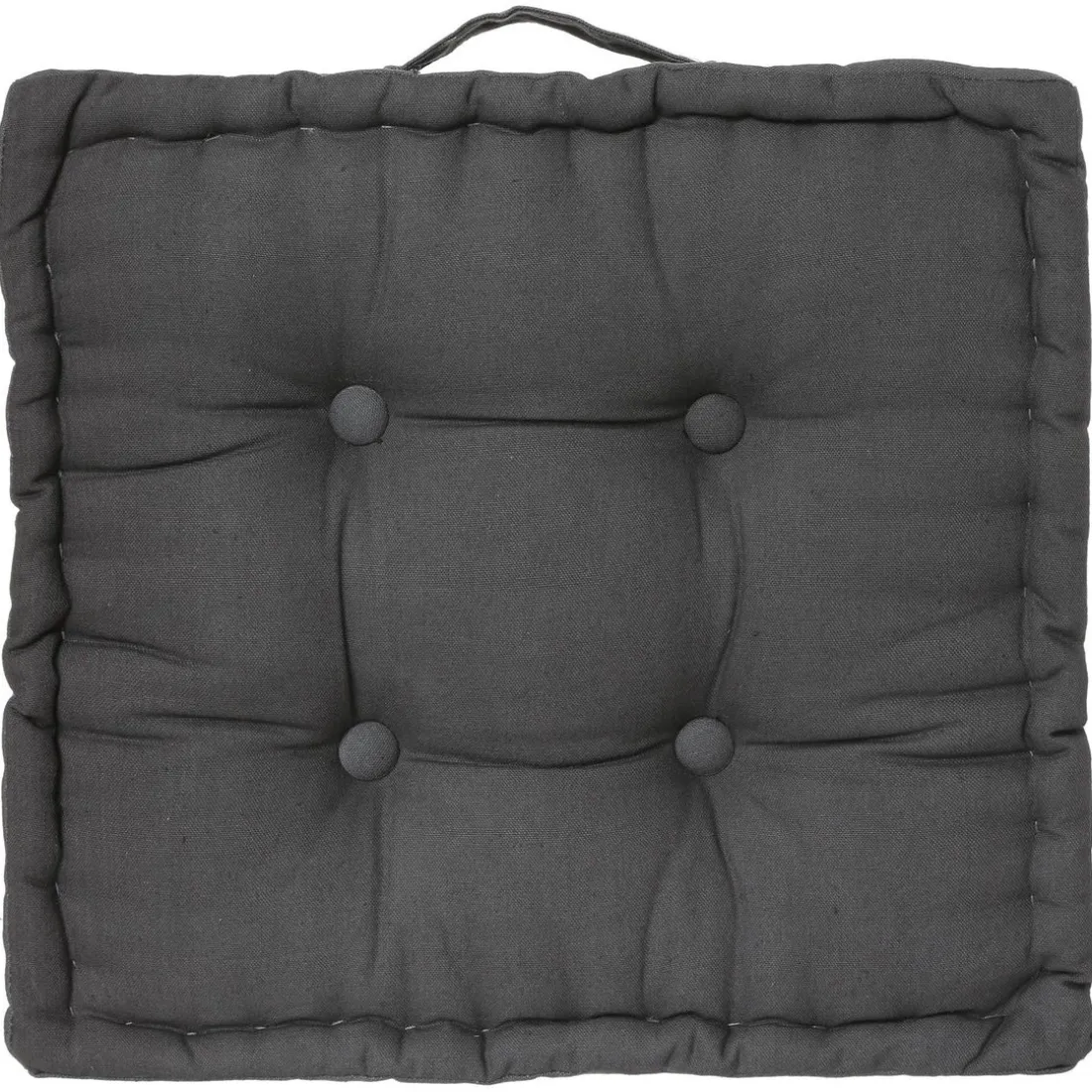 Coussin de sol gris foncé 40x40