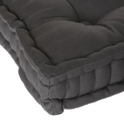 Coussin de sol gris foncé 40x40