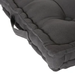 Coussin de sol gris foncé 40x40