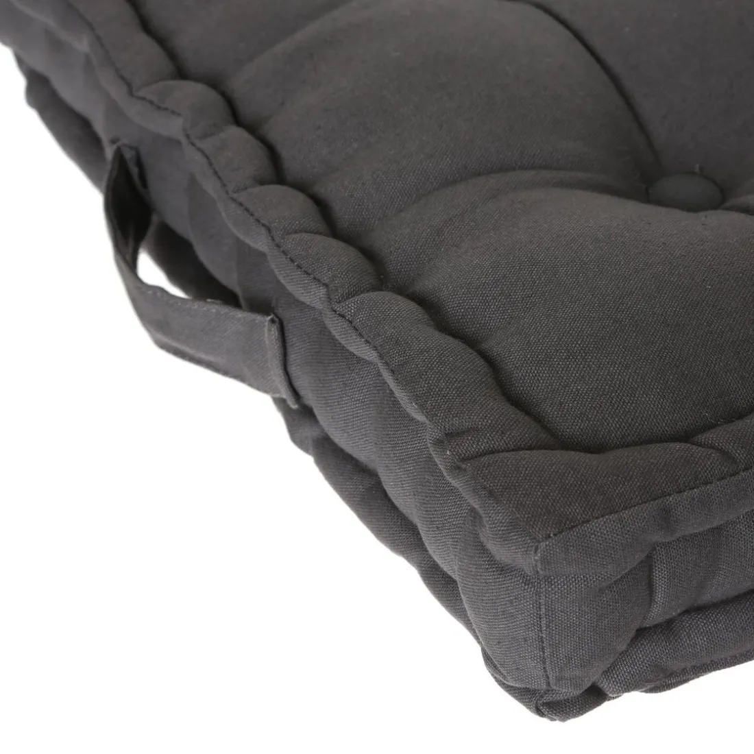 Coussin de sol gris foncé 40x40
