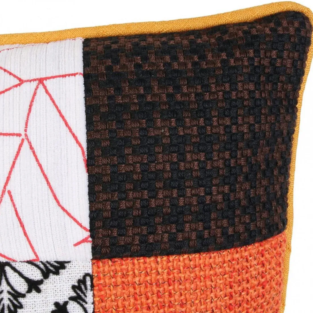 Coussin déhoussable patchwork RIVERA