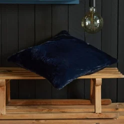 Coussin Fausse fourrure 45 x 45 HORS PISTE Navy