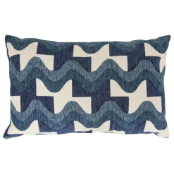 Coussin Floe 58x38cm - bleu egéen
