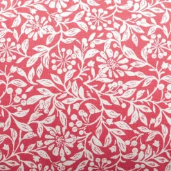 Coussin FLORA rectangle 30 x 50cm motif fleurettes orange corail