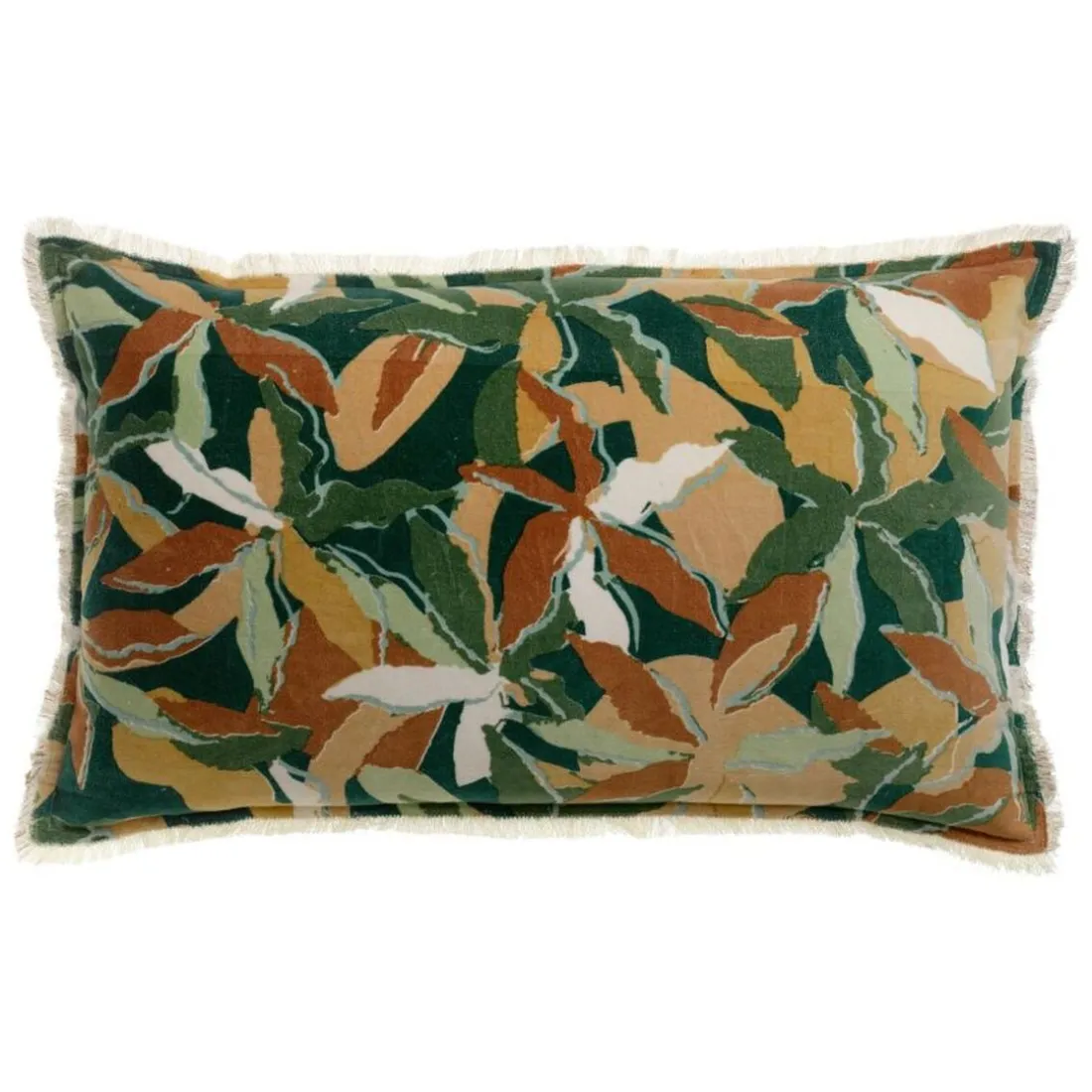 Coussin imprimé Alina Pétrole