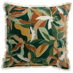 Coussin imprimé Alina Pétrole