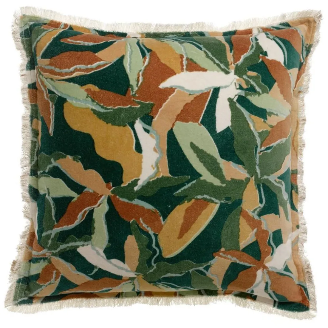 Coussin imprimé Alina Pétrole