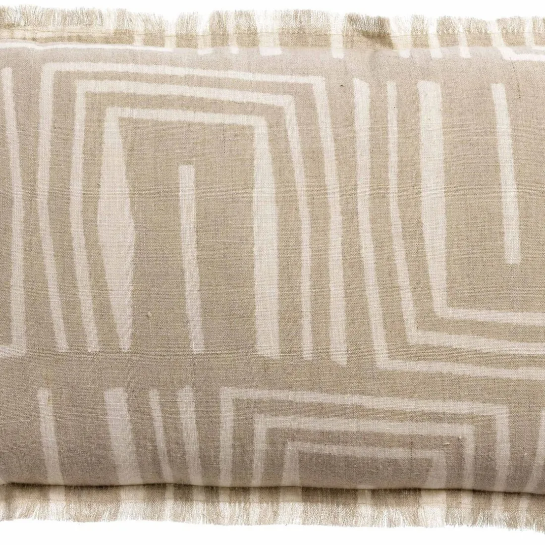 Coussin imprimé Tina Naturel