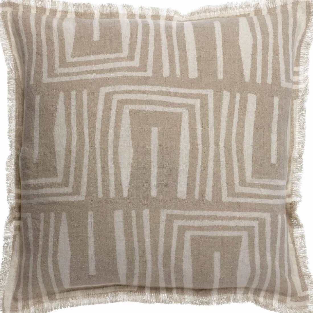 Coussin imprimé Tina Naturel