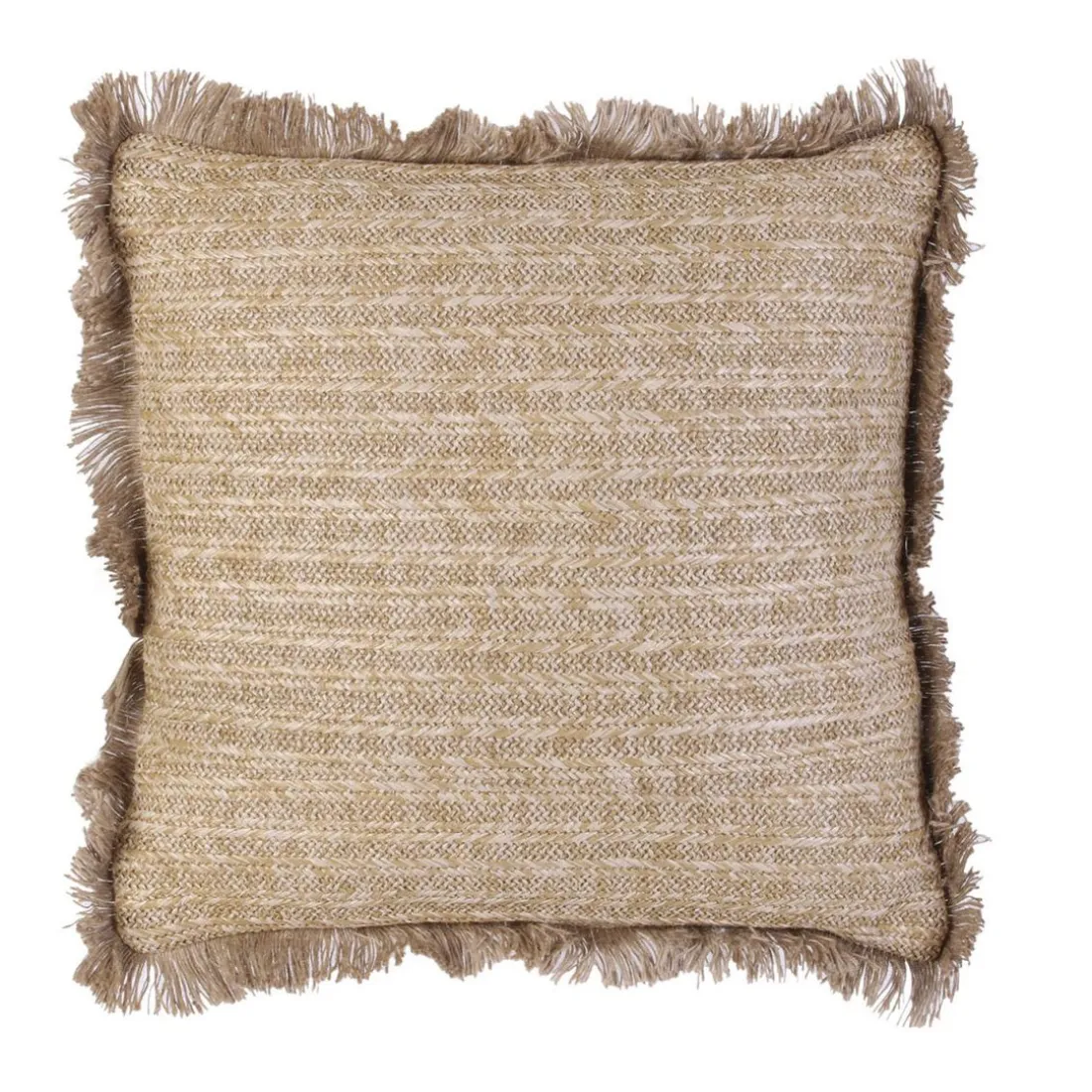 Coussin Raphia Dehoussable Naturel 40x40cm