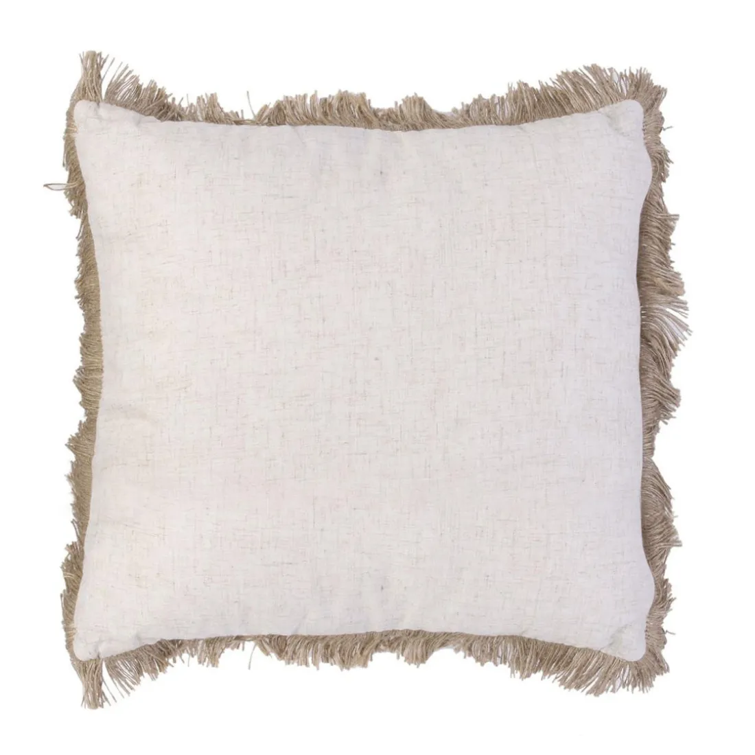 Coussin Raphia Dehoussable Naturel 40x40cm