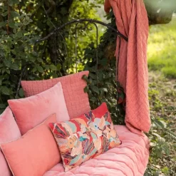 Coussin uni Elise Pêche