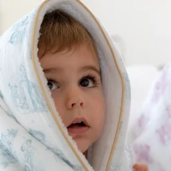 Couverture Hiver pour bébé Jouy bleu