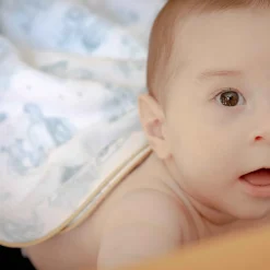 Couverture mi saison pour bébé Jouy bleu