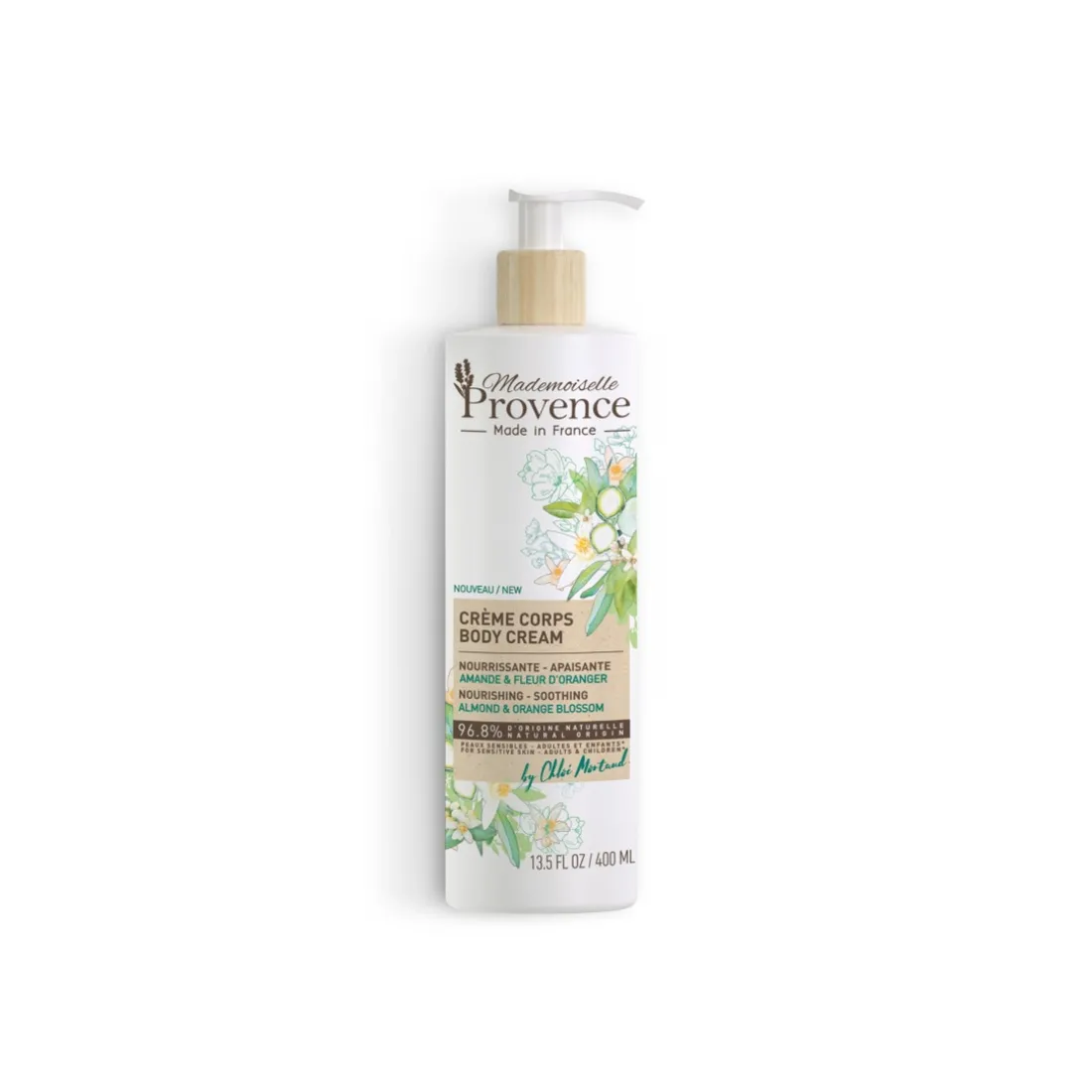 Crème Corps 96,8% Naturelle Nourrissante Et Apaisante - Amande & Fleur D'oranger