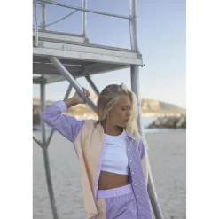 Crop top fille Yukongi blanc en coton