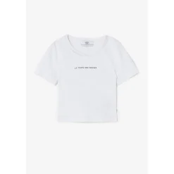 Crop top fille Yukongi blanc en coton