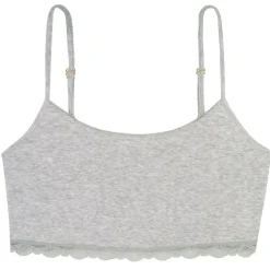 Crop top pyjama gris en coton modal