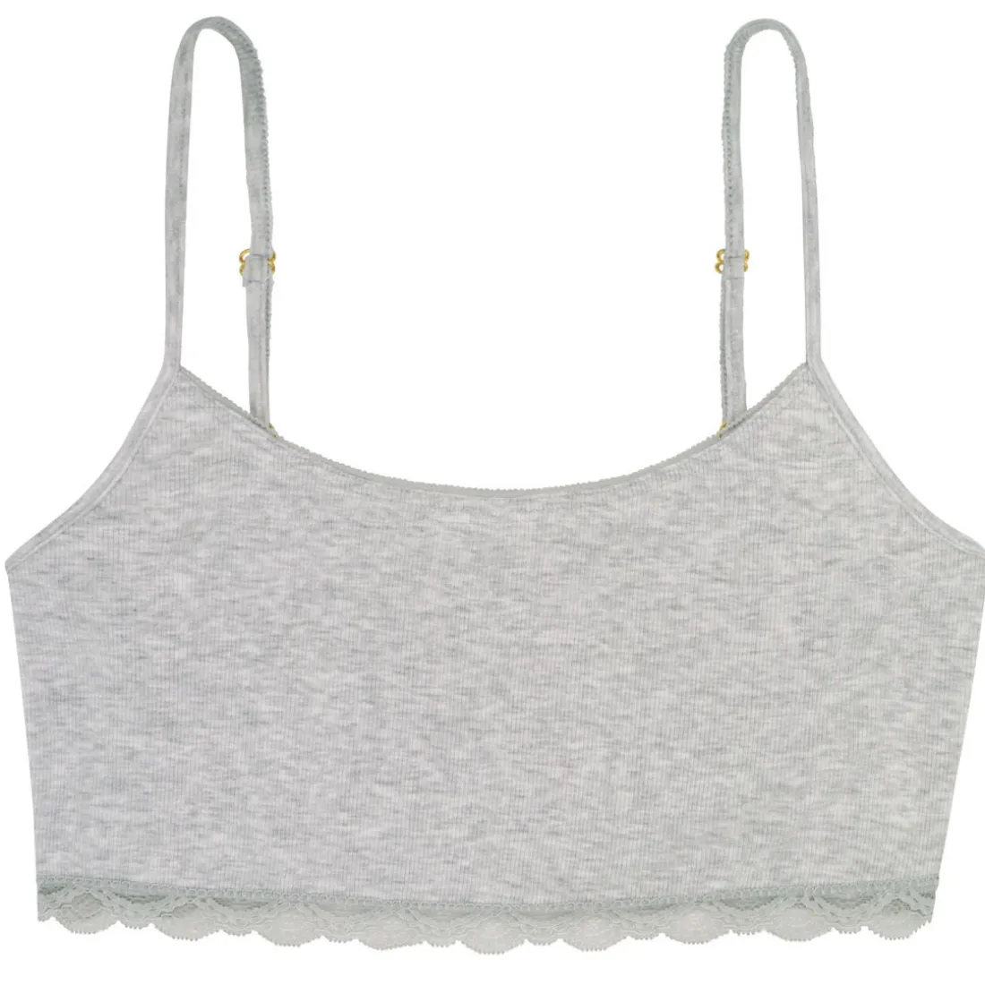 Crop top pyjama gris en coton modal