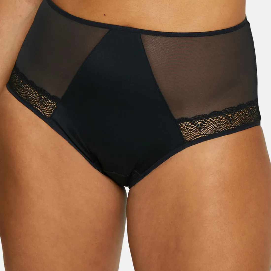 Culotte absorbante taille haute noir
