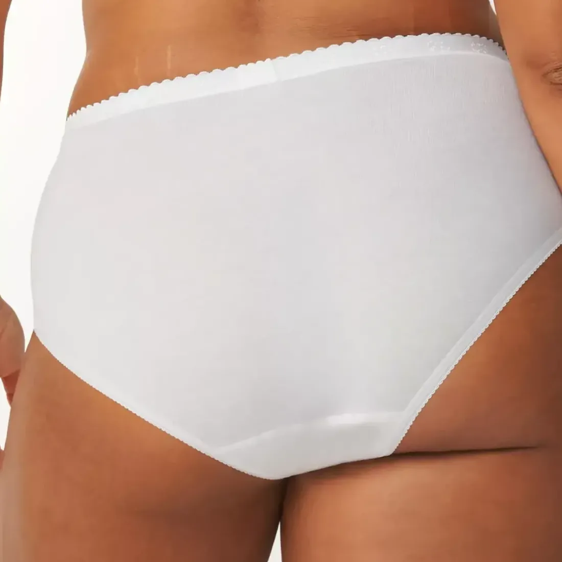 Culotte classique blanche sloggi Chic Midi WHITE en coton