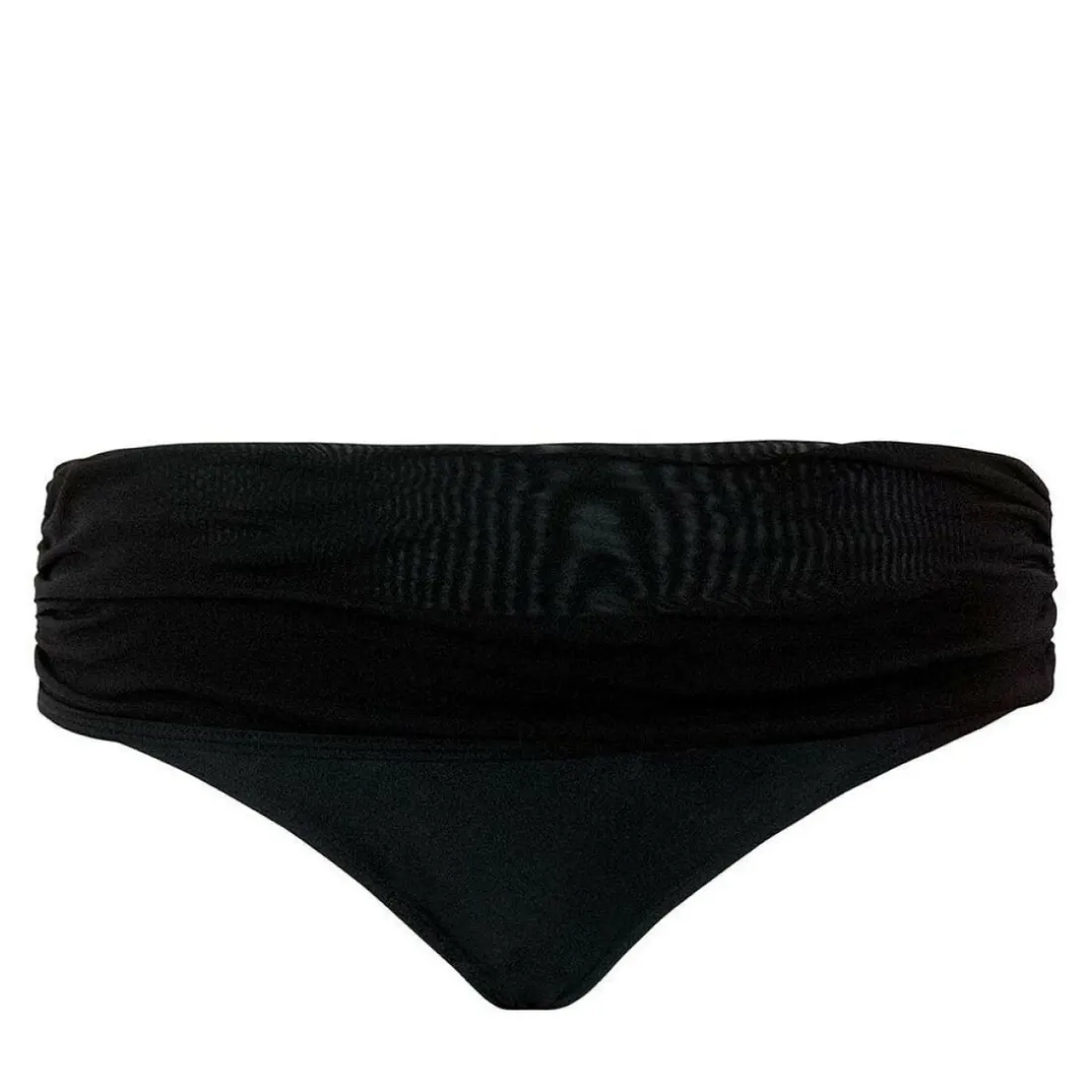 Culotte de bain à revers noir en nylon