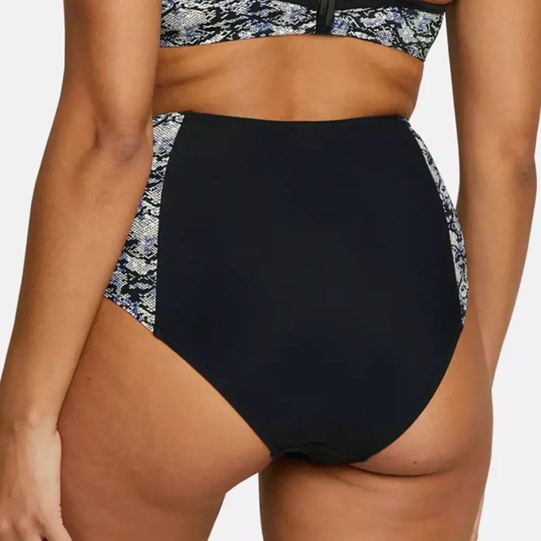 Culotte de bain taille haute noir