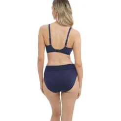 Culotte de bain Taille Haute - Bleue Fantasie Bain en nylon