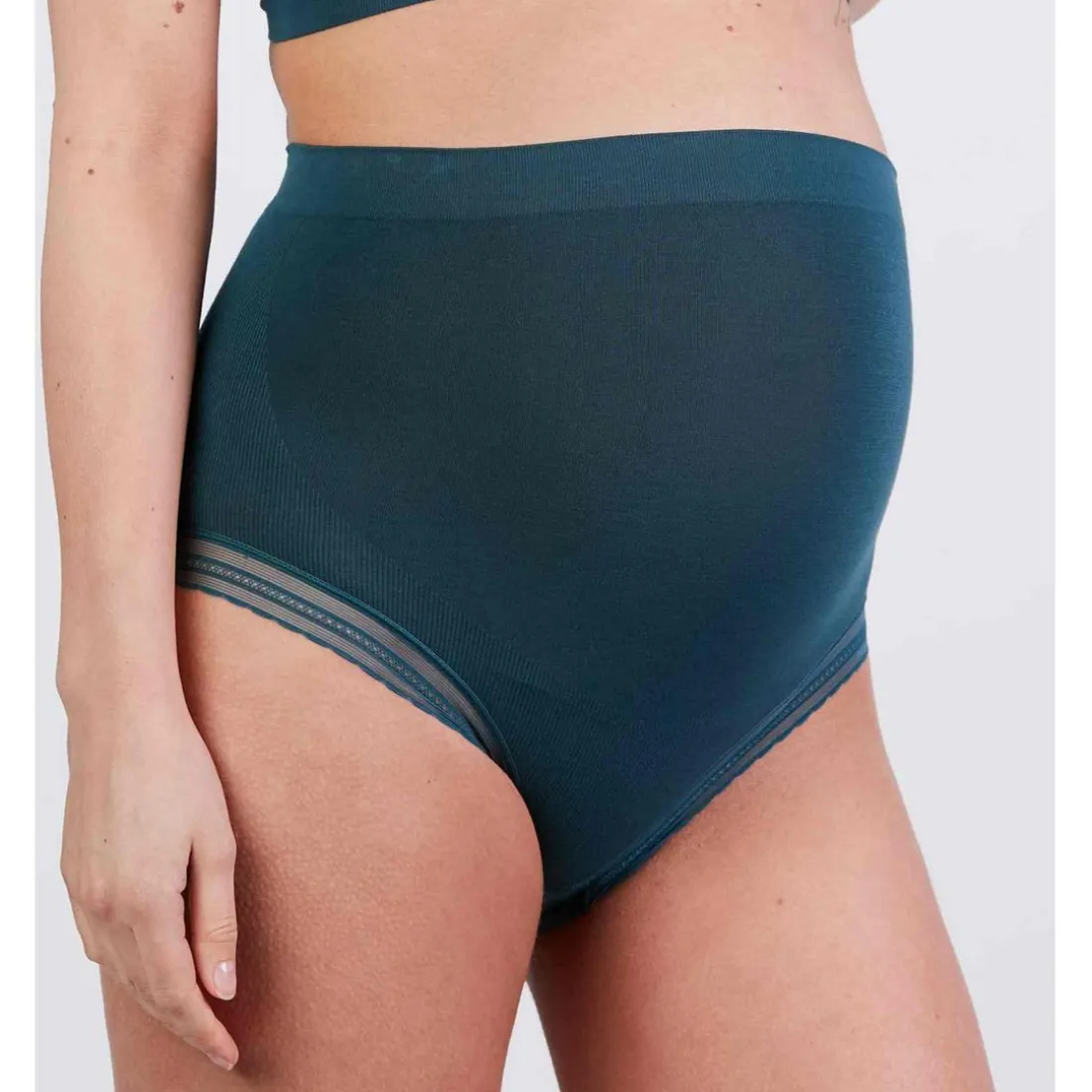 Culotte de grossesse maxi verte Cache-Cœur Lingerie en viscose