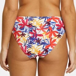 Culotte de maillot de bain classique - Blanche- Florale