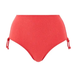 Culotte de maillot de bain taille haute - Rouge