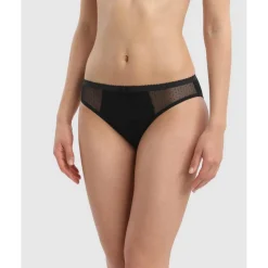 Culotte de règles flux moyen Noir - Protect Dim en coton
