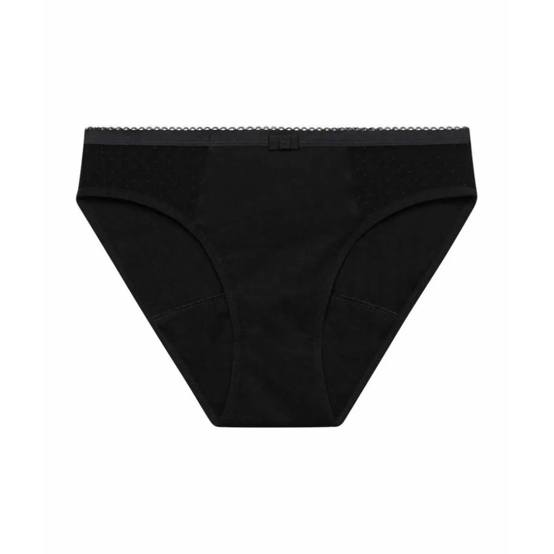 Culotte de règles flux moyen Noir - Protect Dim en coton