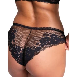 Culotte dos en dentelle - Noire