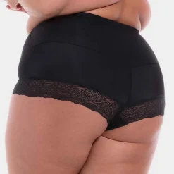 Culotte gainante avec dentelle Noir