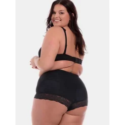 Culotte gainante avec dentelle Noir
