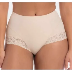 Culotte gainante avec dentelle Beige