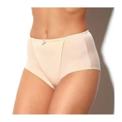 Culotte gainante blanche Galbante POMM'POIRE - Beige en coton