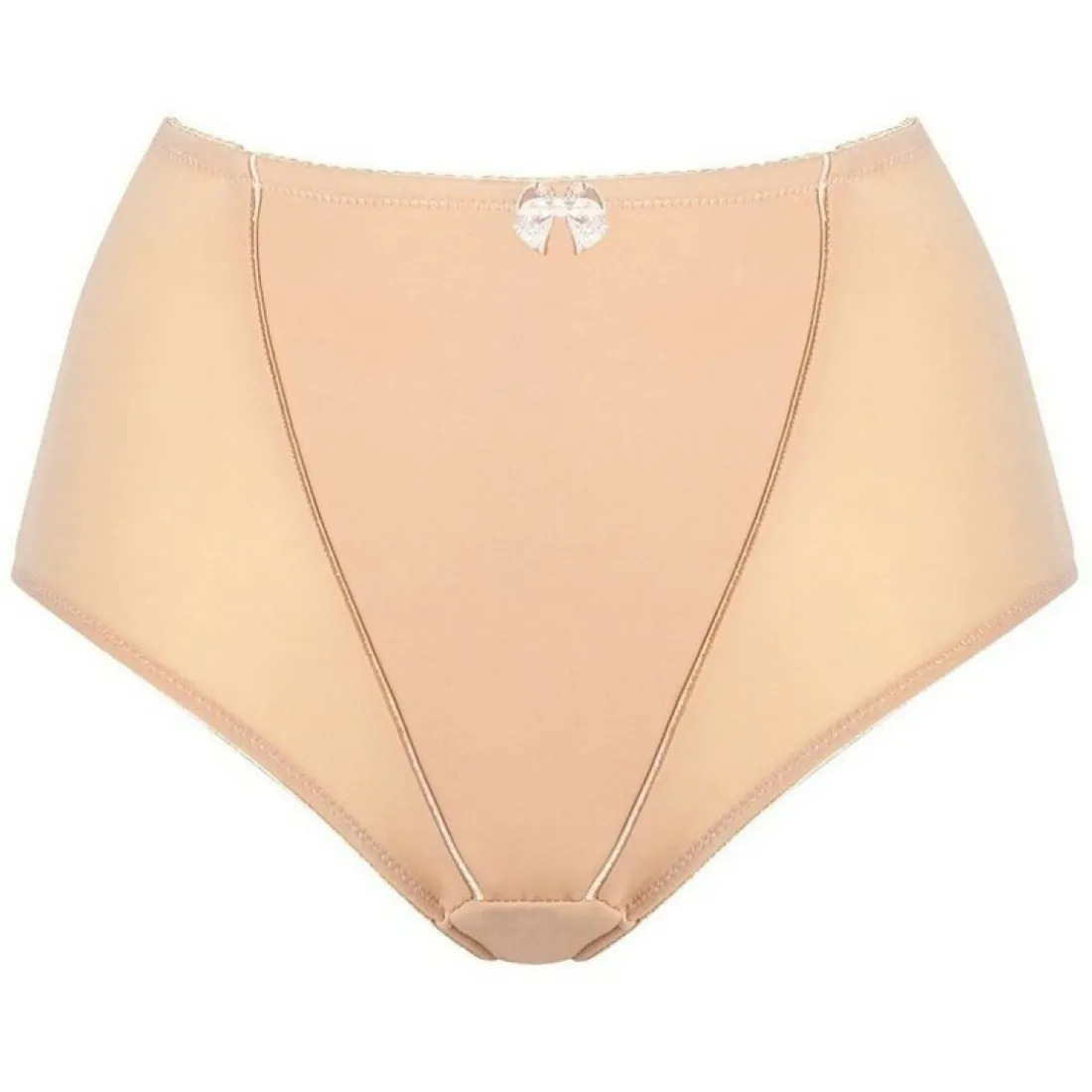 Culotte gainante blanche Galbante POMM'POIRE - Beige en coton