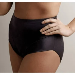 Culotte gainante mi-haute contrôle extra ferme noire en nylon