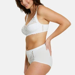 Culotte haute coton biologique blanc - Coton d'Arum