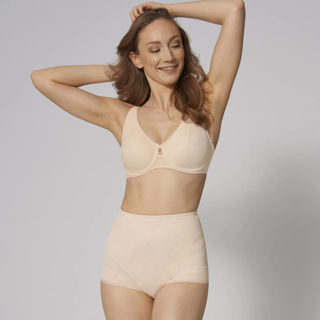 Culotte haute galbante - Nude Wild Rose Sensation Highwaist Panty