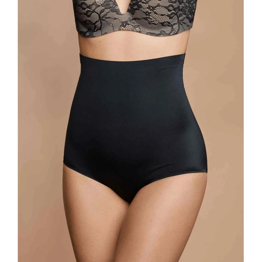 Culotte haute invisible sculptante Noir Bye Bra
