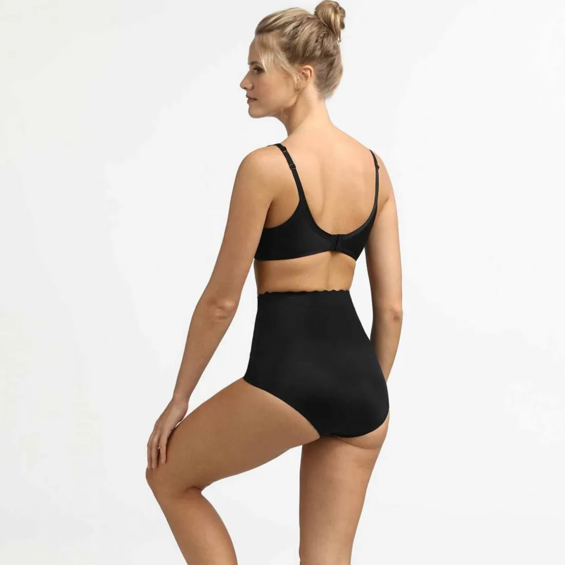 Culotte haute Noire effet sculptant en microfibre femme - Beauty Lift DIM