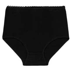 Culotte haute noire en coton